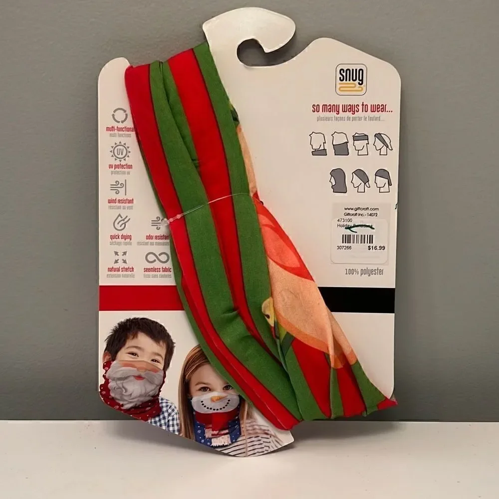 Snug Adult Unisex Multicolor Christmas Elf Multi Scarf OS NWT